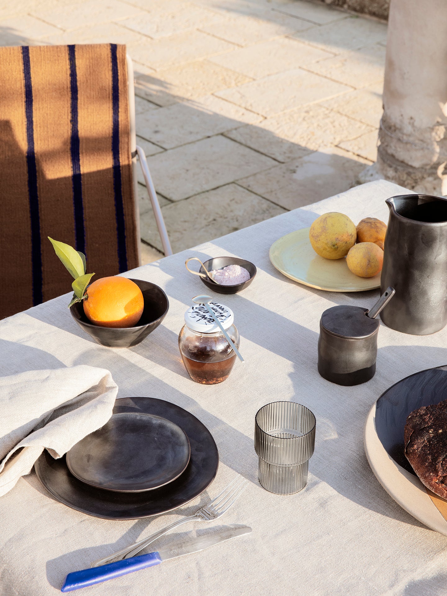 Flow Plate in Black - Medium by Ferm Living