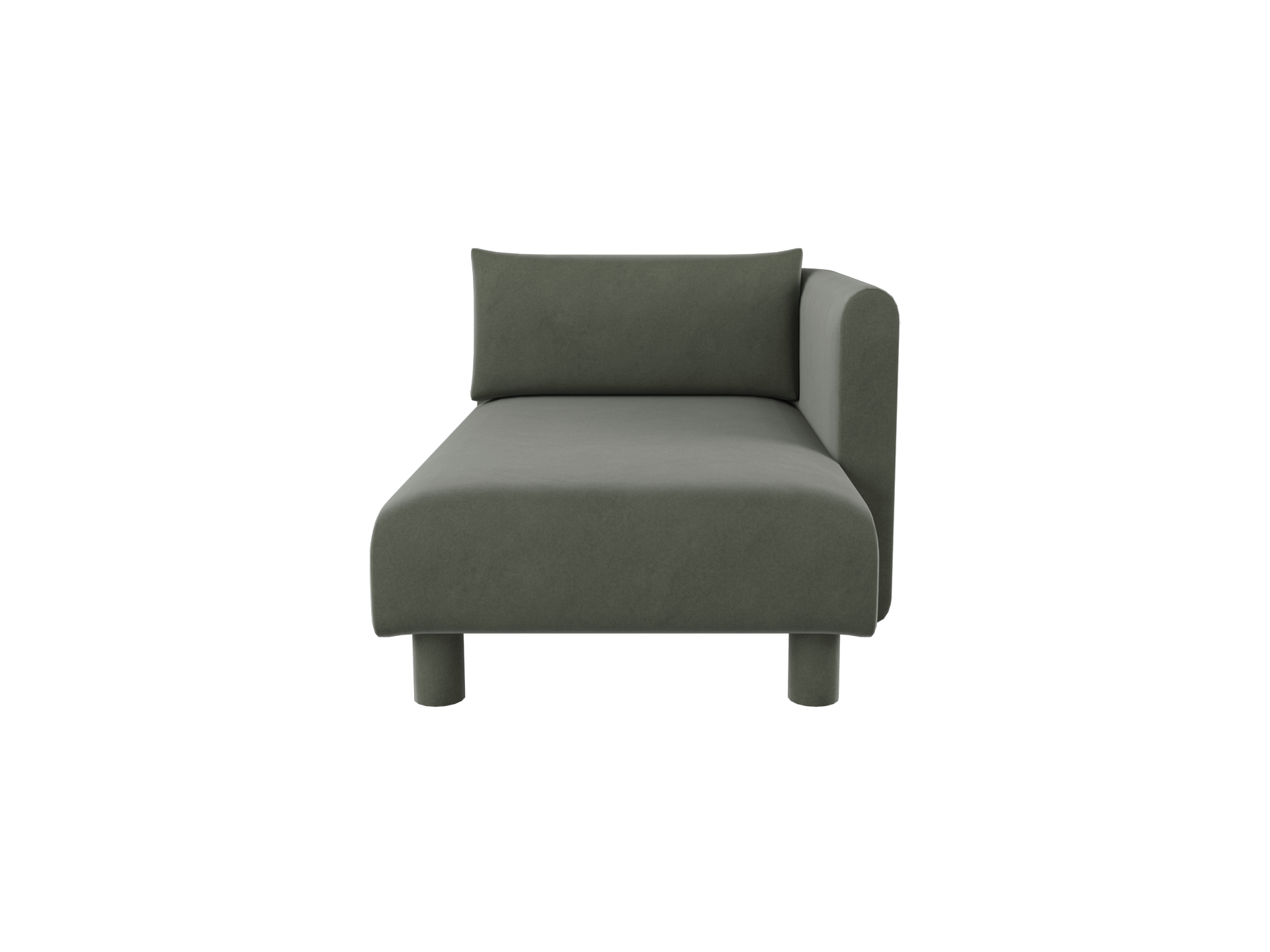 Dase Sofa Chaise Longue Right - Rich Velvet - Pine