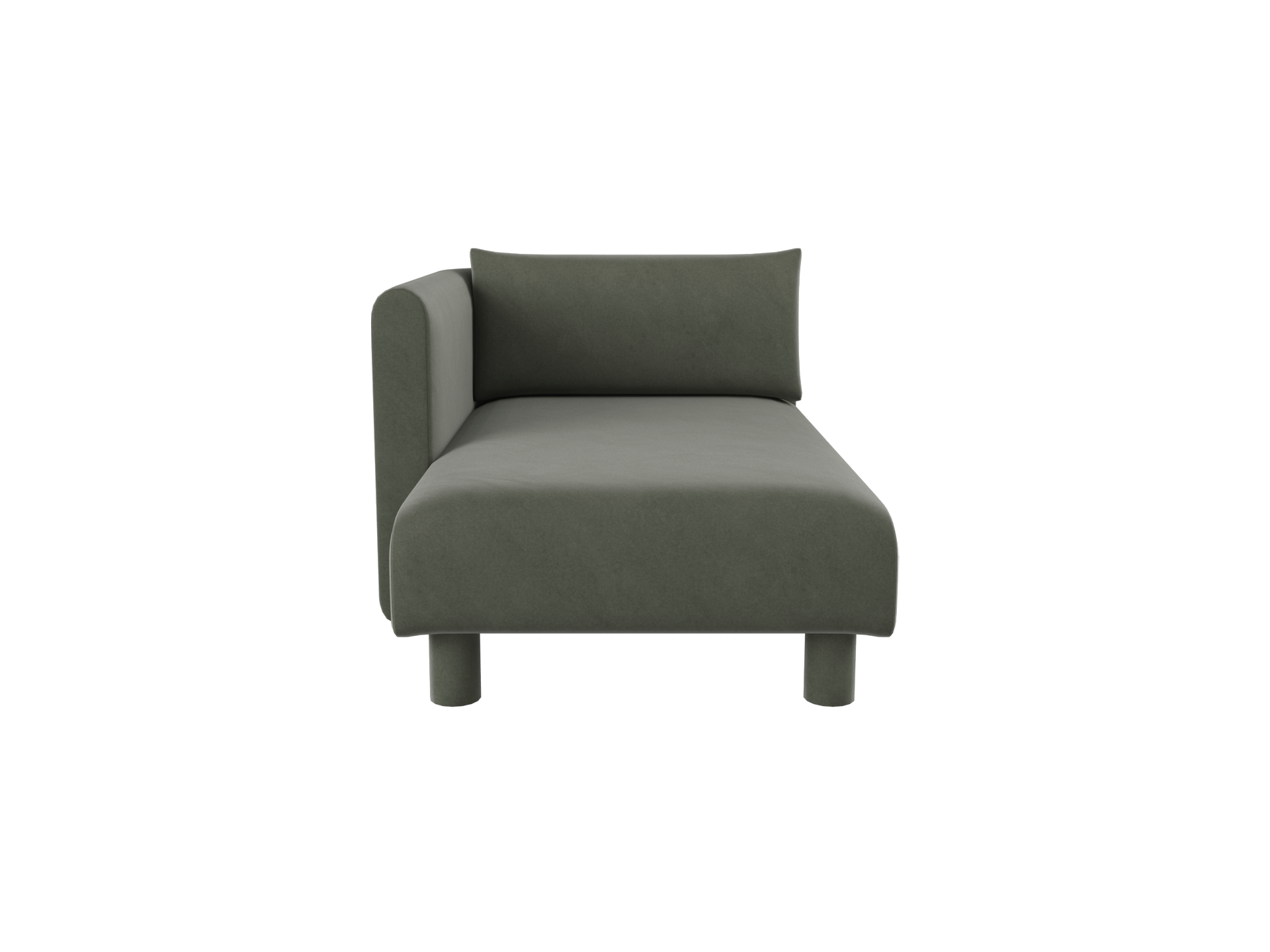 Dase Sofa Chaise Longue Left - Rich Velvet - Pine