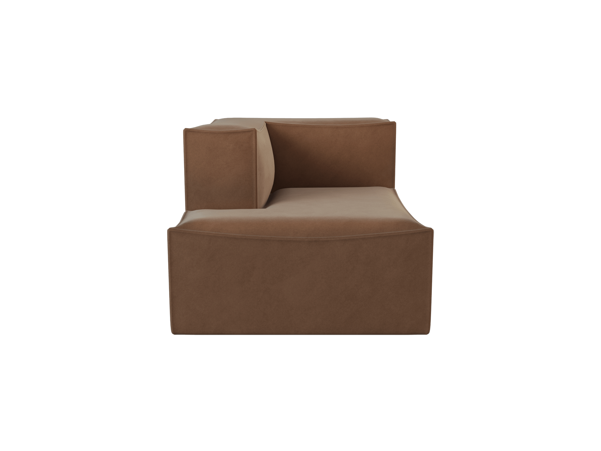 Catena Sofa Chaise Longue Left S600 - Rich Velvet - Soft Brown
