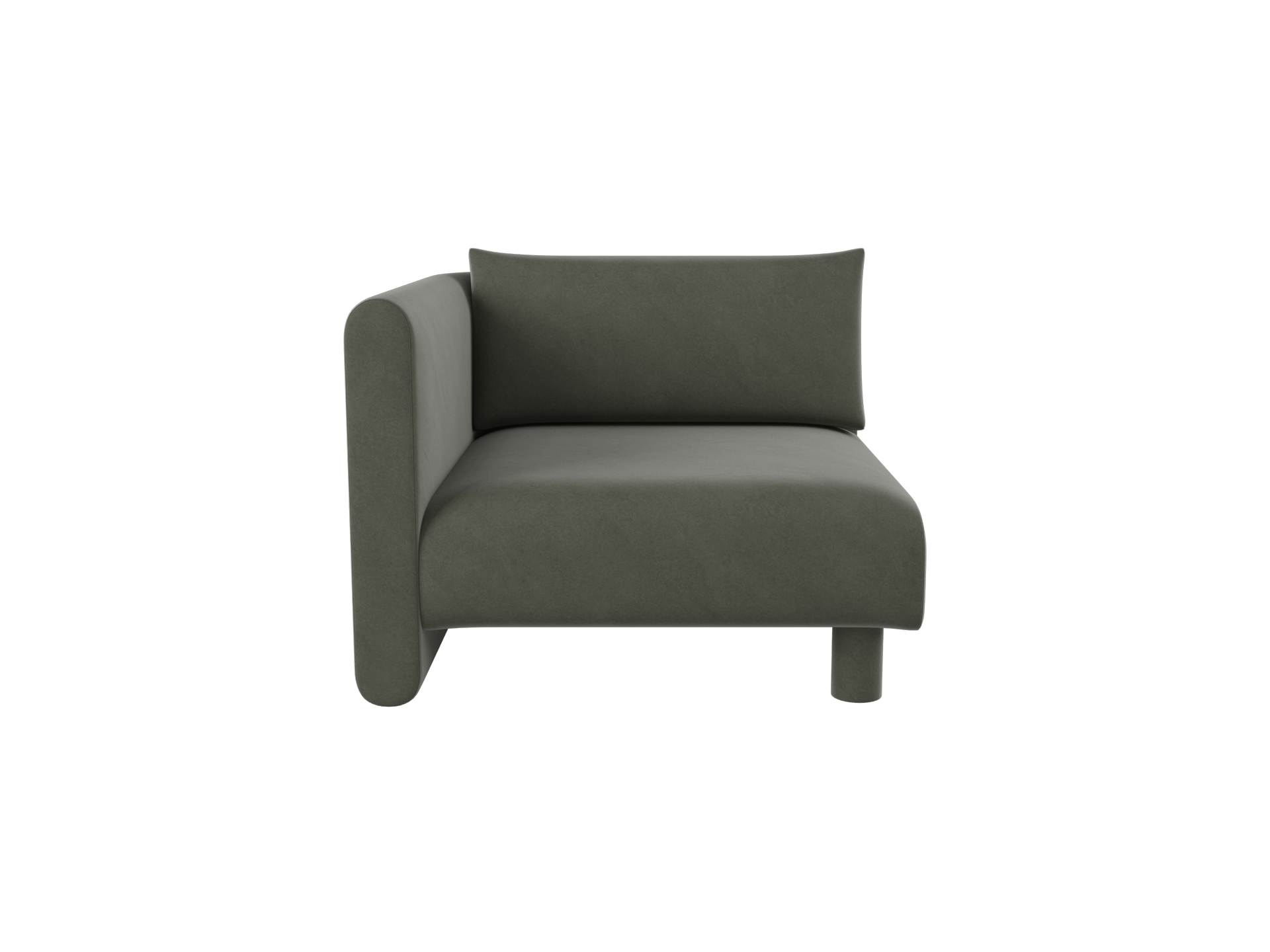Dase Sofa Armrest Left - Rich Velvet - Pine
