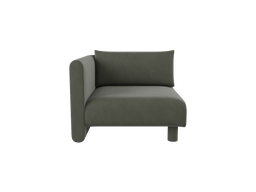 Module Dase Sofa Armrest Left en Rich Velvet vert pin