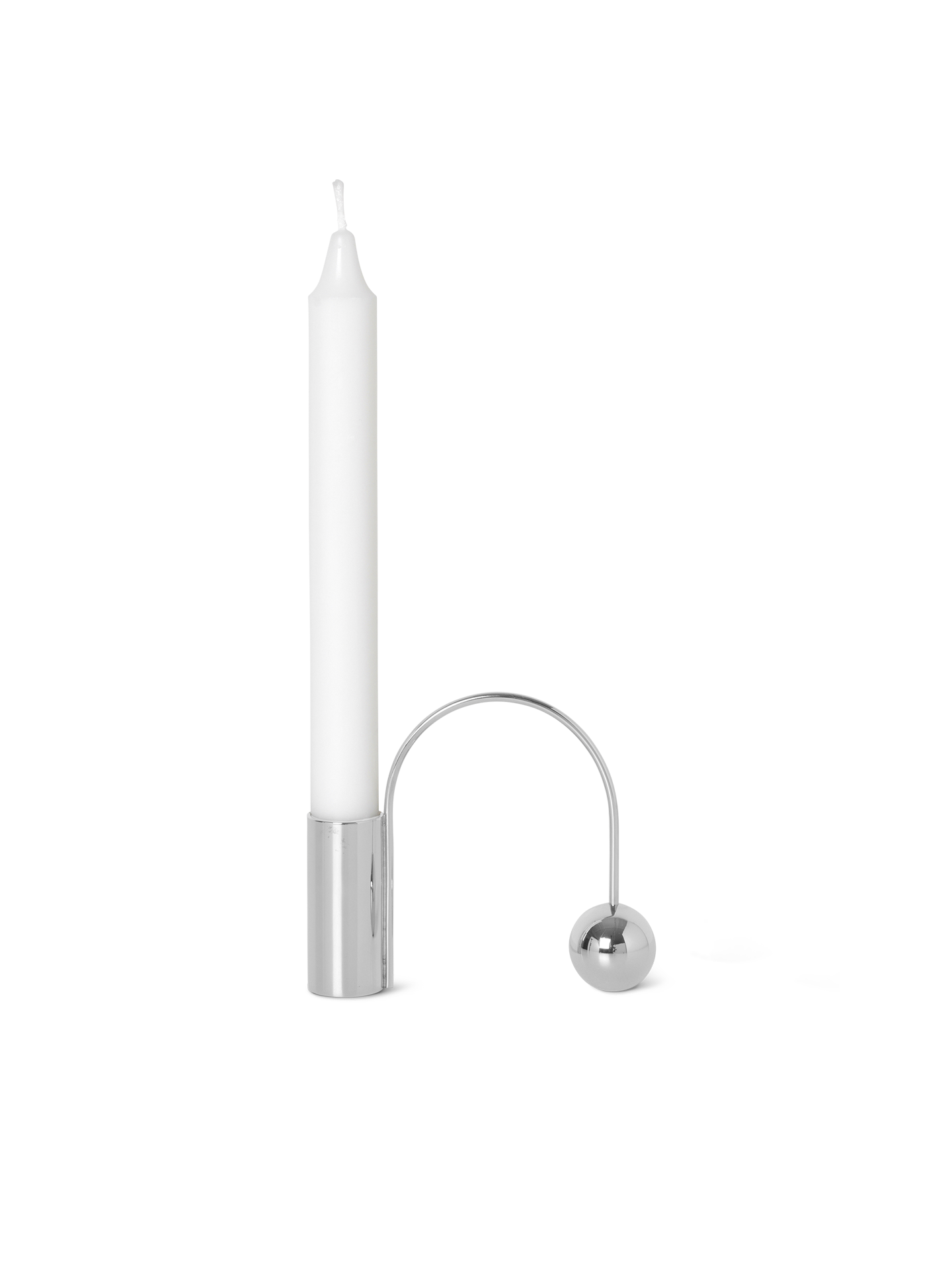 Balance Candle Holder - Chrome