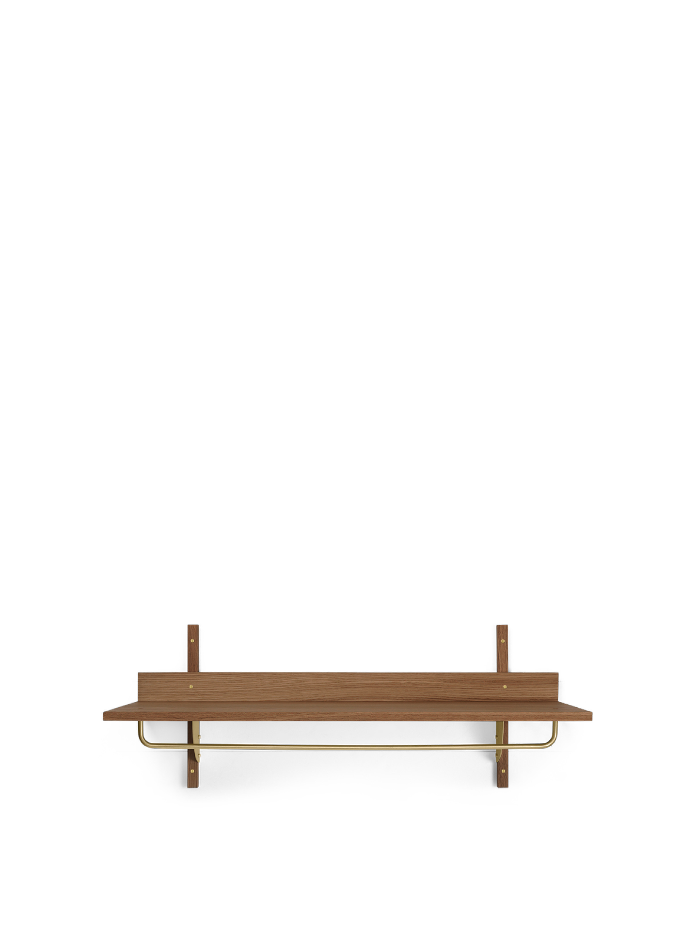Sector Rack Shelf - Smoked Oak/Brass