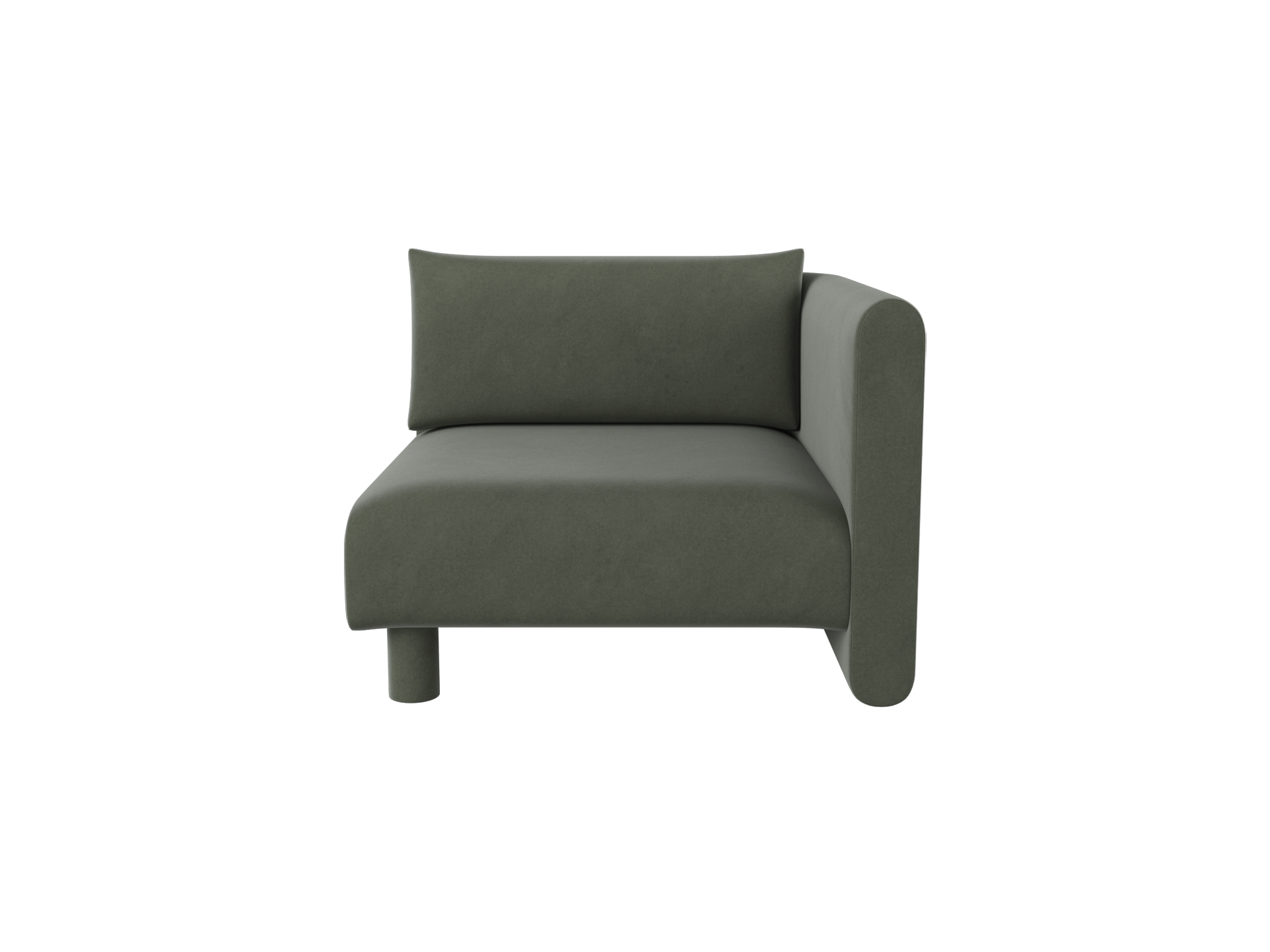 Dase Sofa Armrest Right - Rich Velvet - Pine