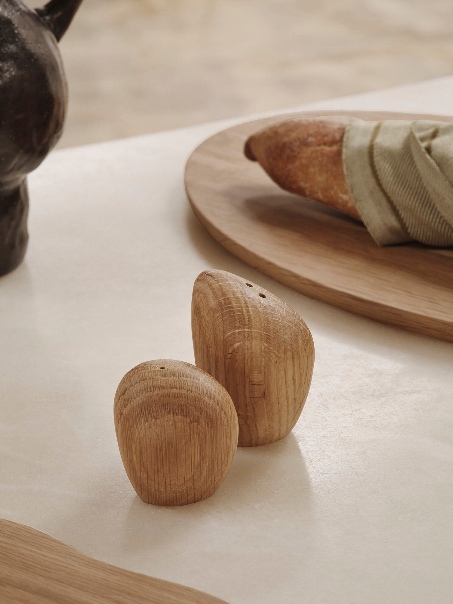Cairn Salt and Pepper Shakers - Set of 2 - Oak | fem LIVING – Ferm