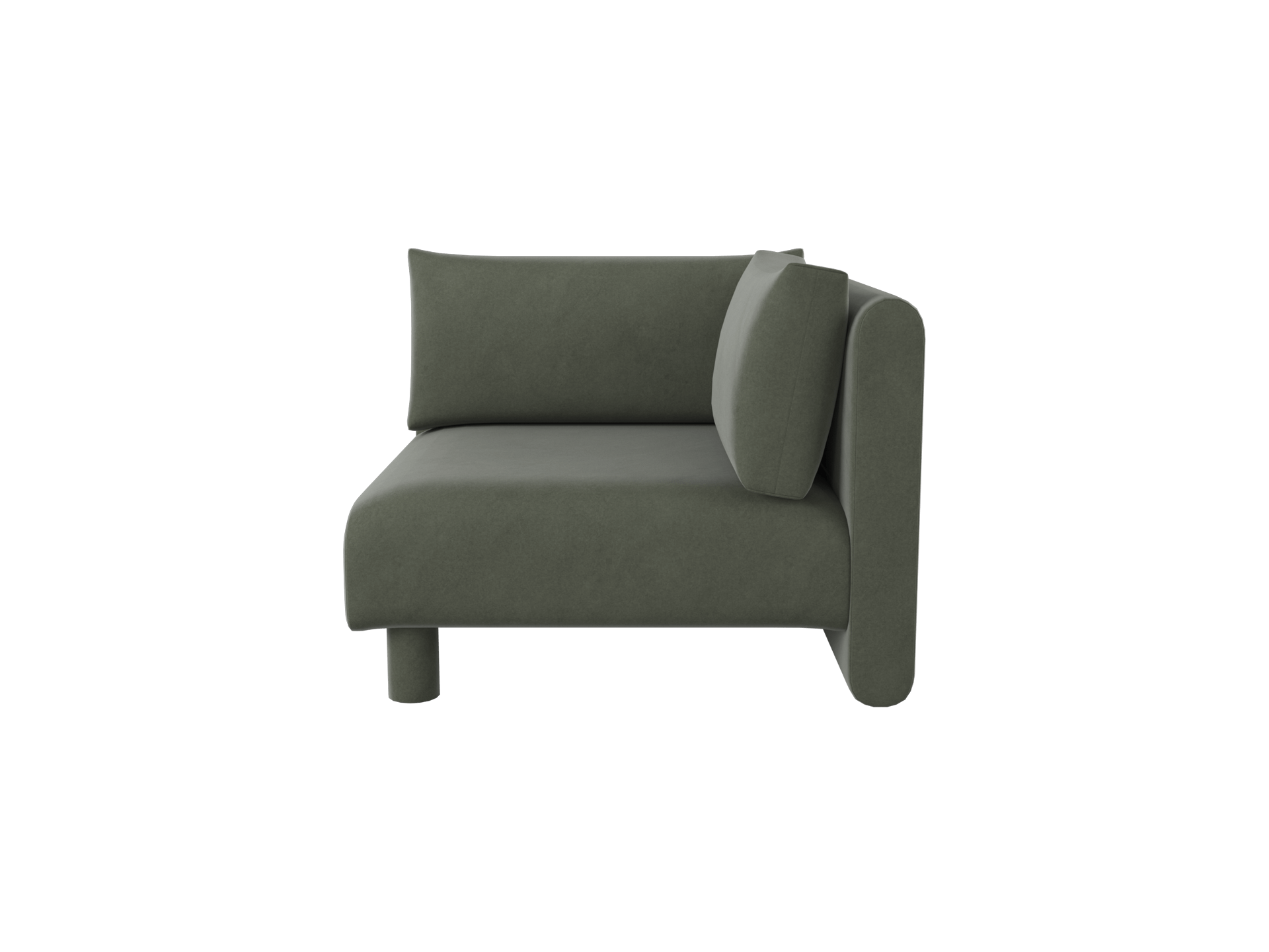 Dase Sofa Corner - Rich Velvet - Pine
