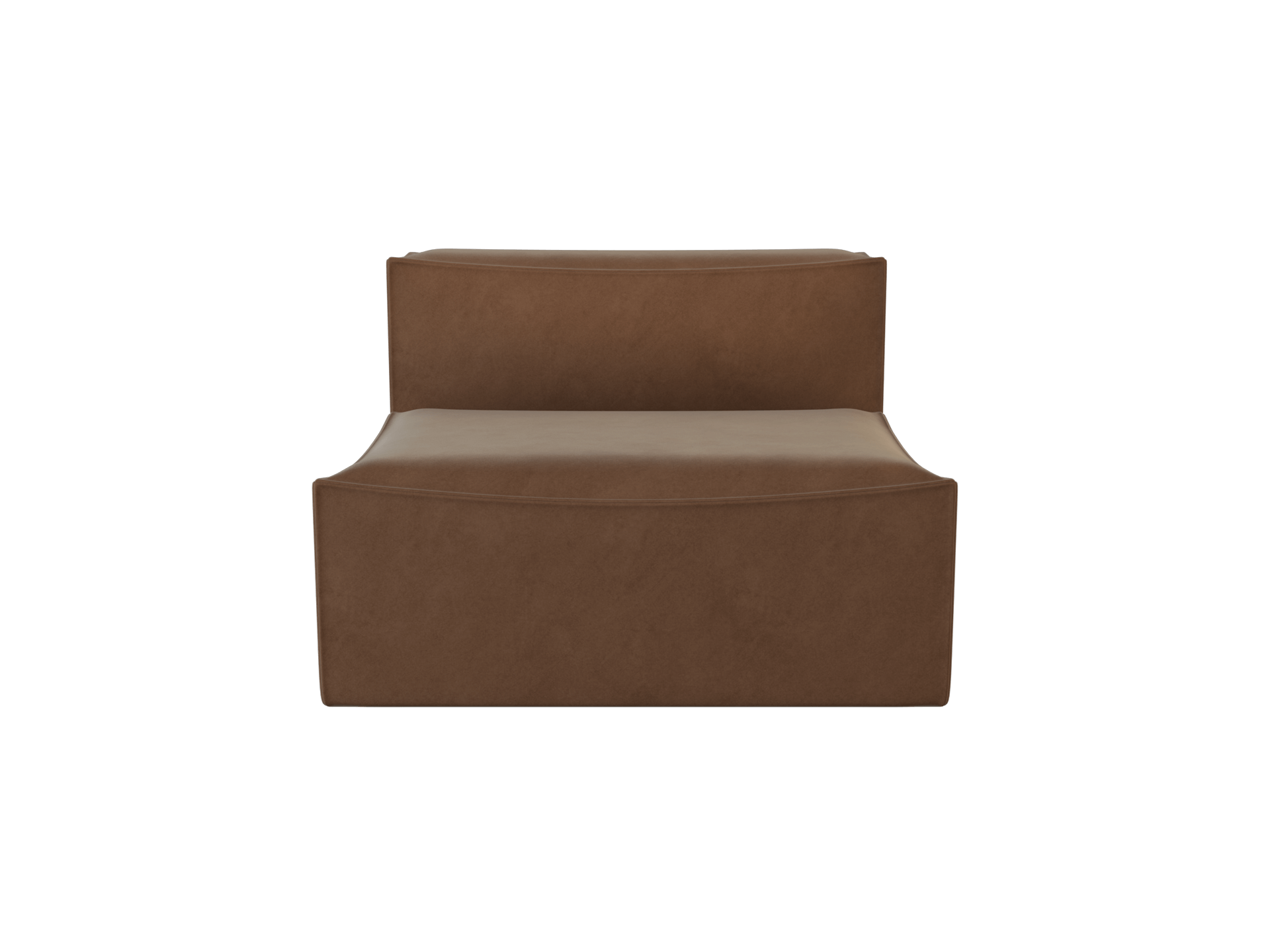 Catena Sofa Center L100 - Rich Velvet - Soft Brown
