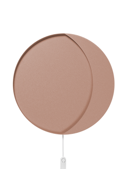 Neba Wall Lamp en rose, deux disques décalés avec interrupteur à cordon