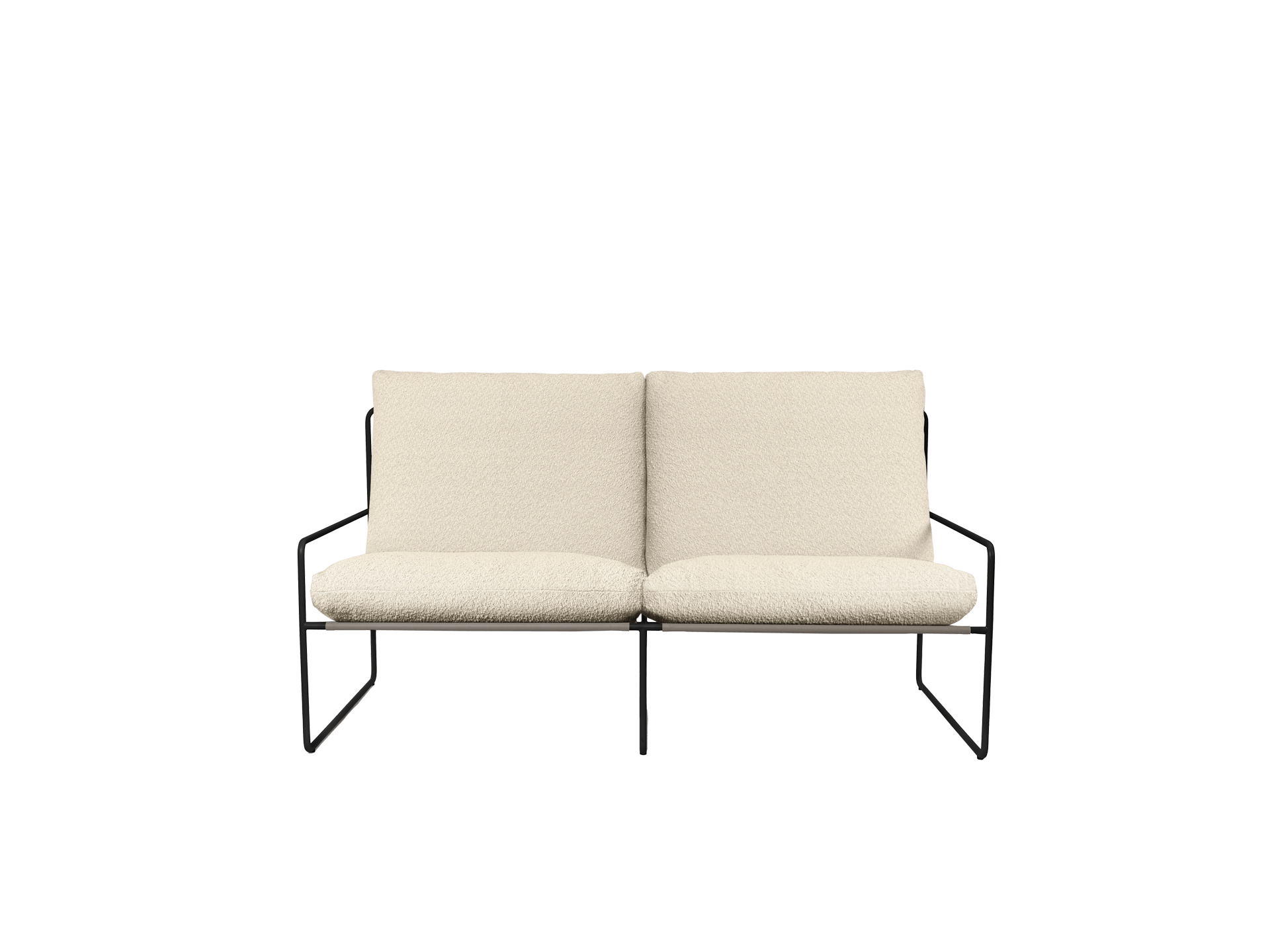 Desert 2-seater - Black - Pure Bouclé - Off-White