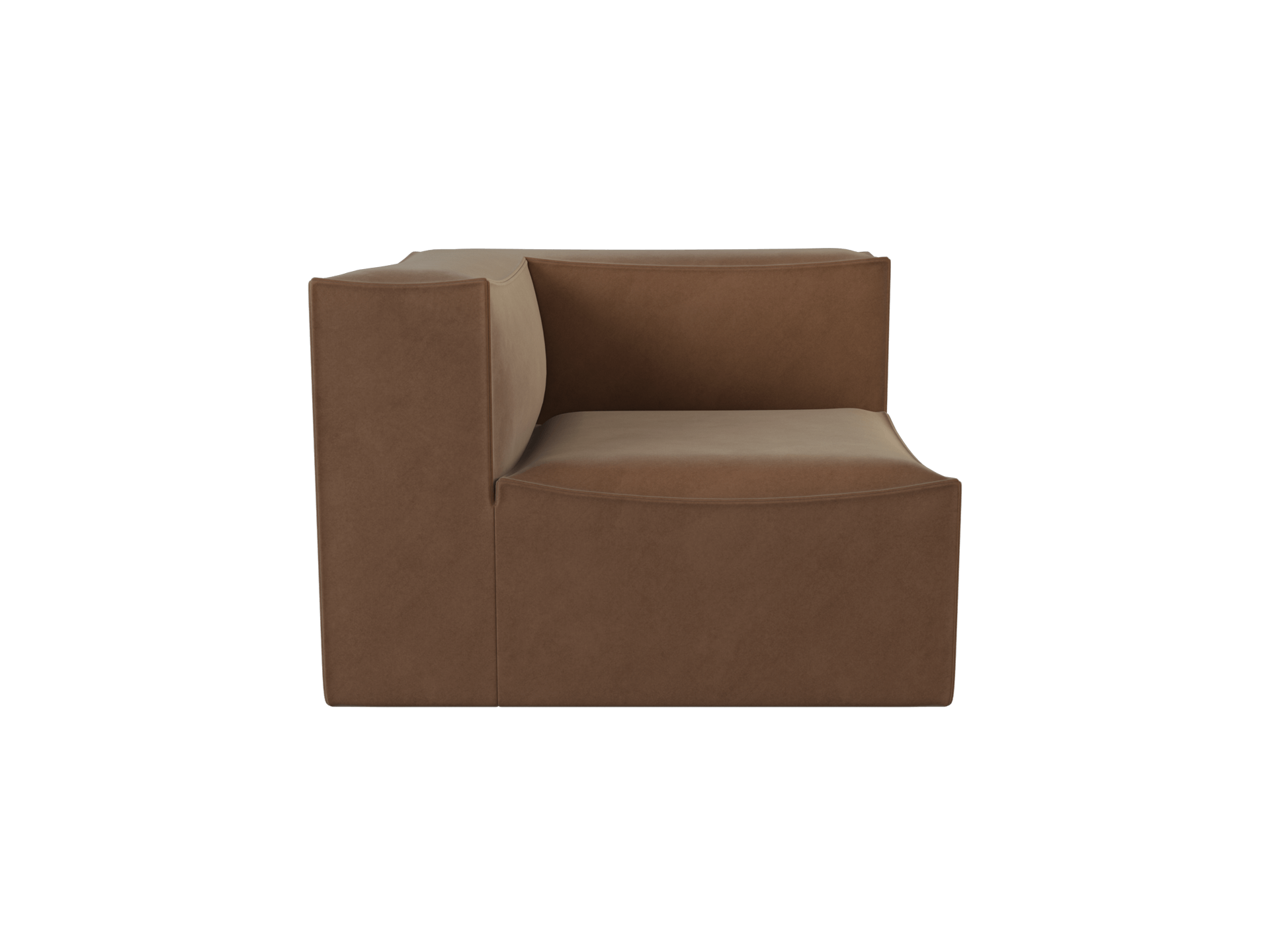 Catena Sofa Connect Corner L200 - Rich Velvet - Soft Brown