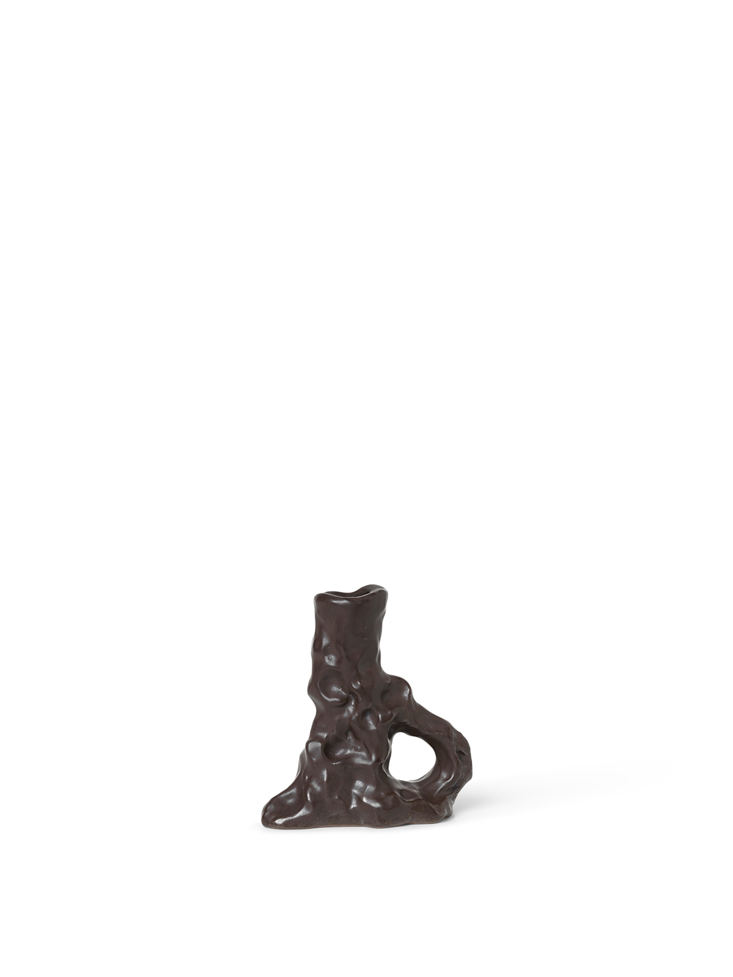 Dito Candle Holder - Single - Dark Brown