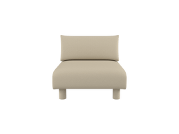 Dase Sofa Center en Grain cachemir con patas tapizadas