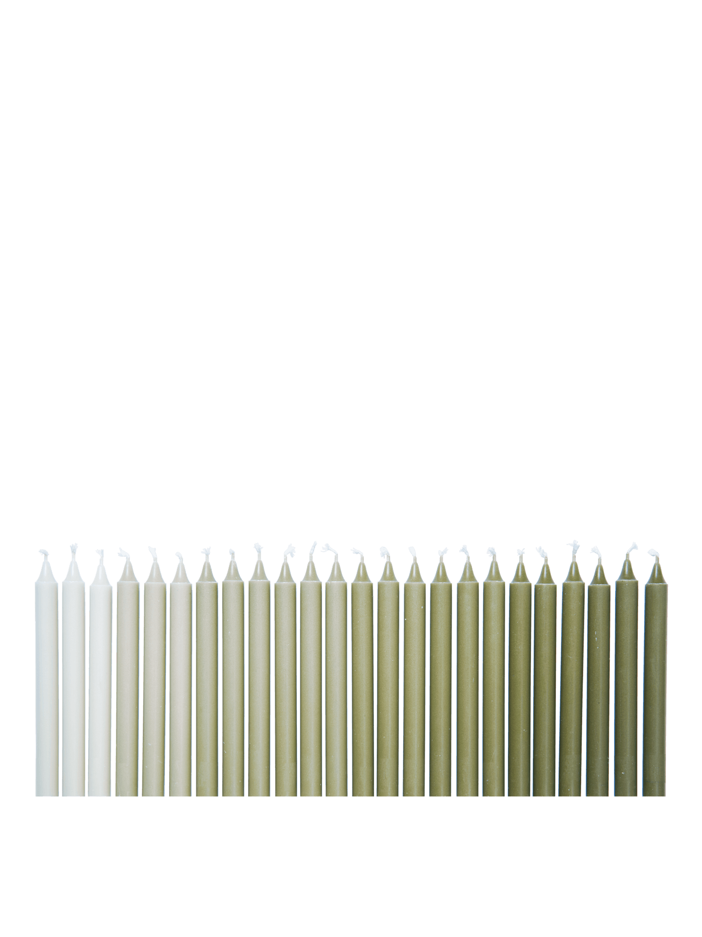 Ombre Candles - Set of 24 - Khaki
