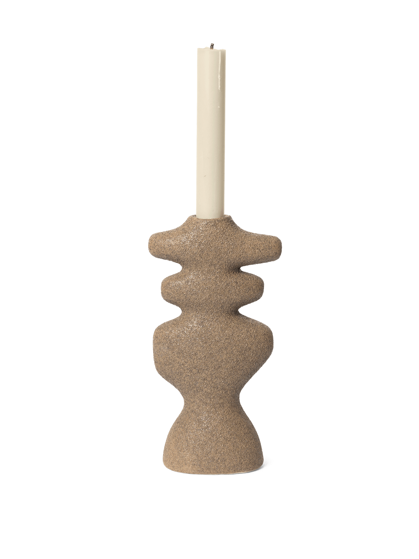 Yara Candle Holder - Large - Dark Sand