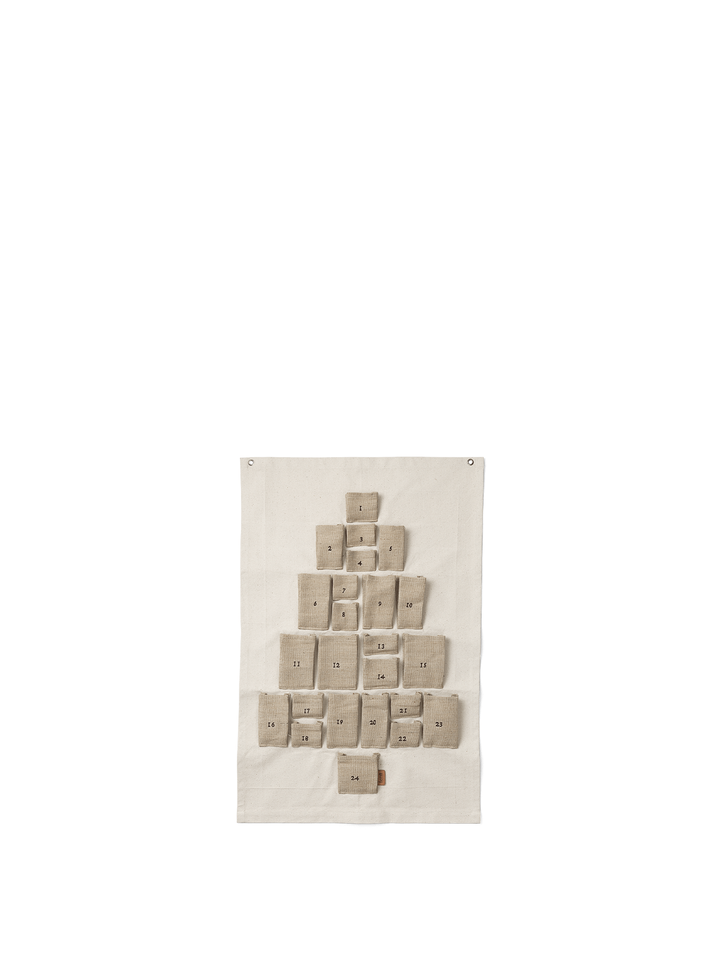 Pine Christmas Calendar - Mini - Natural