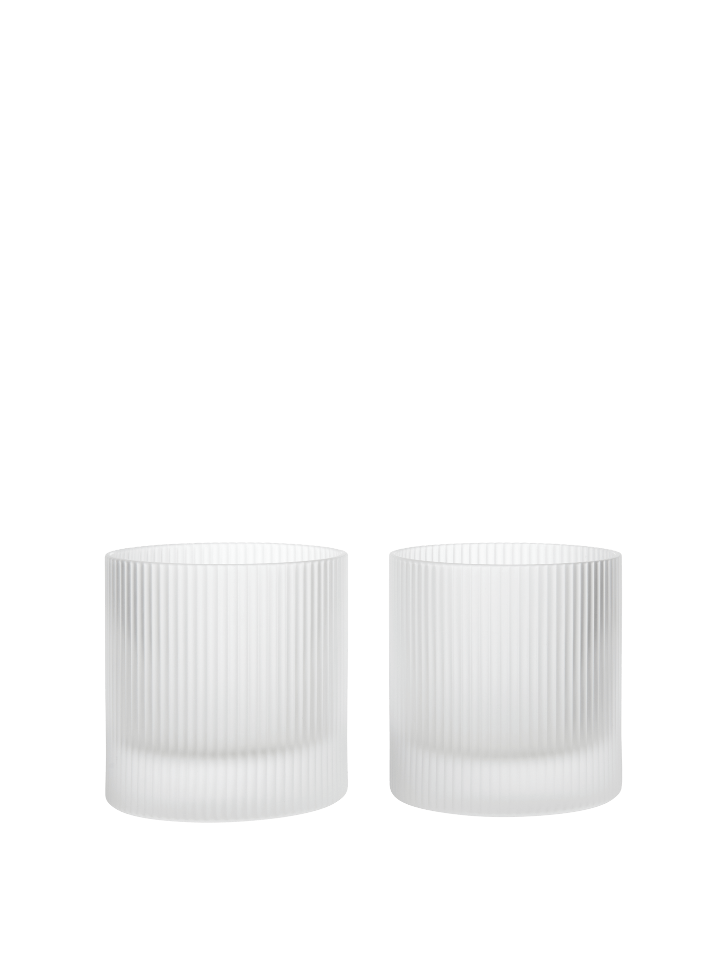 Ripple Tumbler Glasses - Set of 2 - Frosted