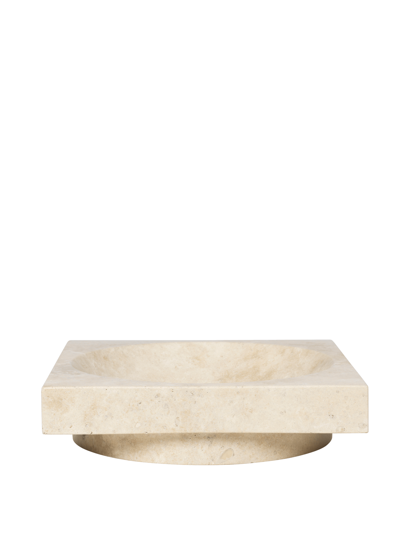 Hew Low Centrepiece - Travertine