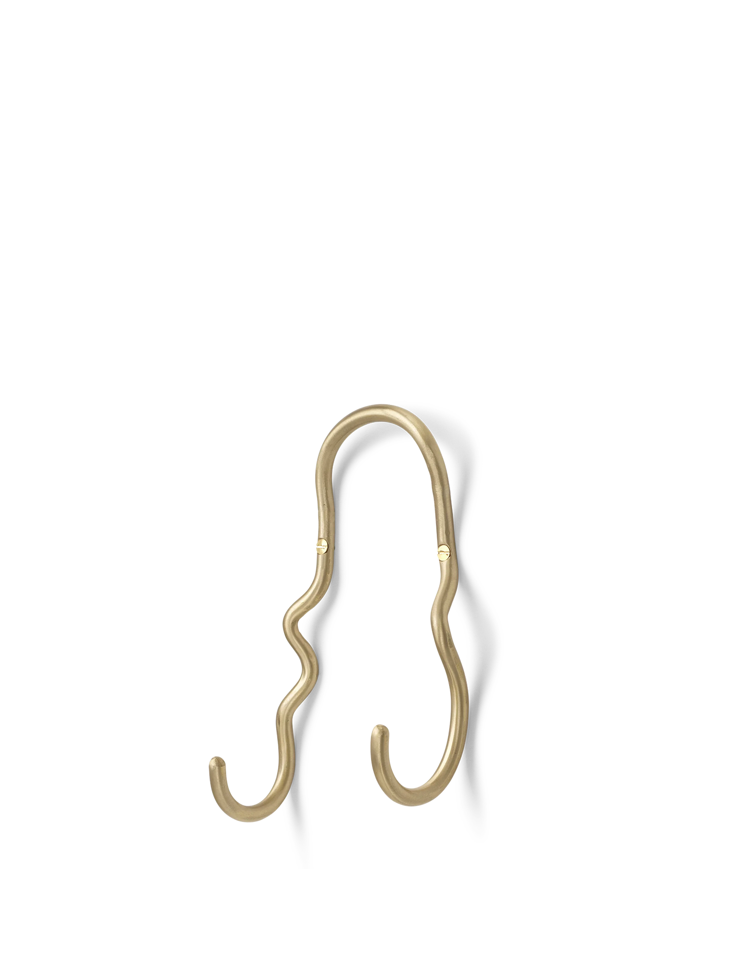 Curvature Double Hook - Brass