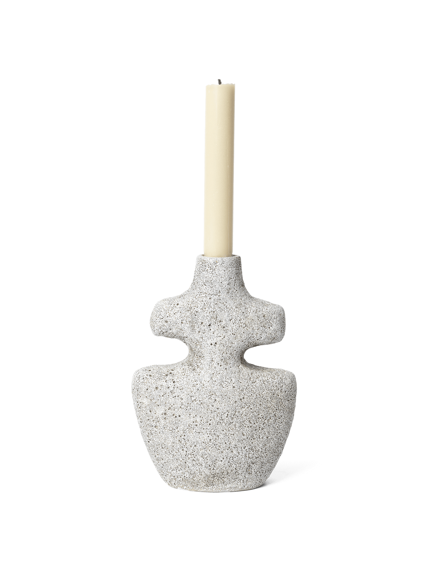 Yara Candle Holder - Medium - Grey Pumice