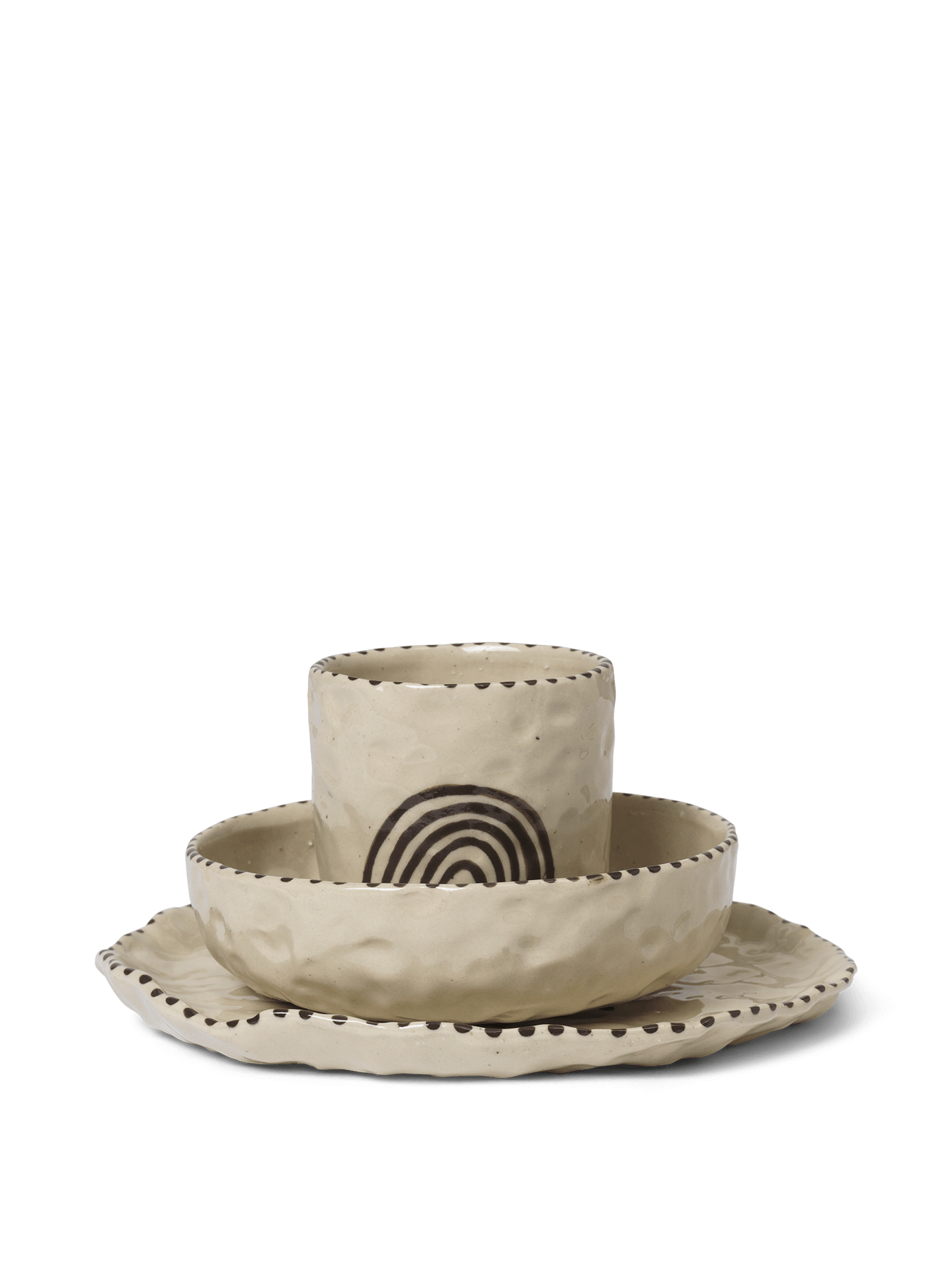 Naive Ceramic Set - Red Brown