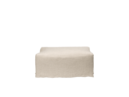 Catena Pouf Rectangular S501 in natural with loose drape cover