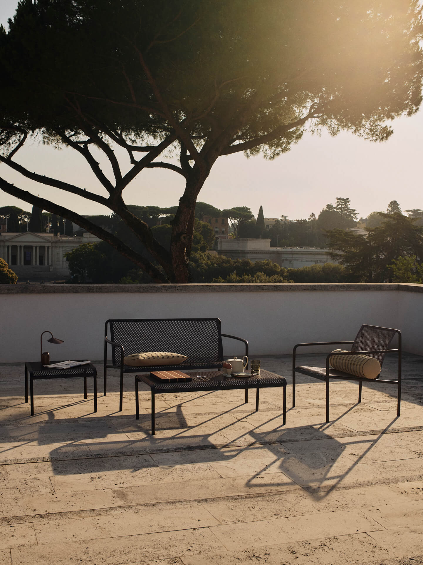 Dapple Lounge Chair with Arms - Dark Brown – Ferm Living