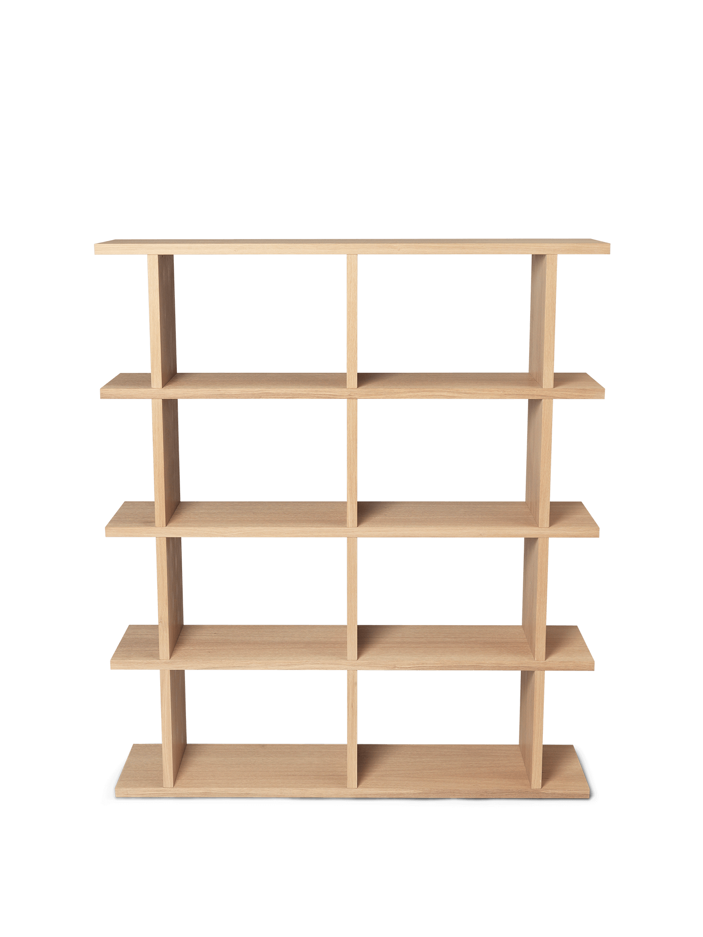 Kona Bookcase - 2x4 - Natural Oak Veneer