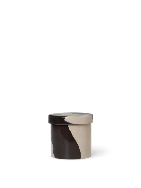食器 ferm LIVING Inlay Container Sand/Brown Inlay Container - Sand/Black by Ferm Living
