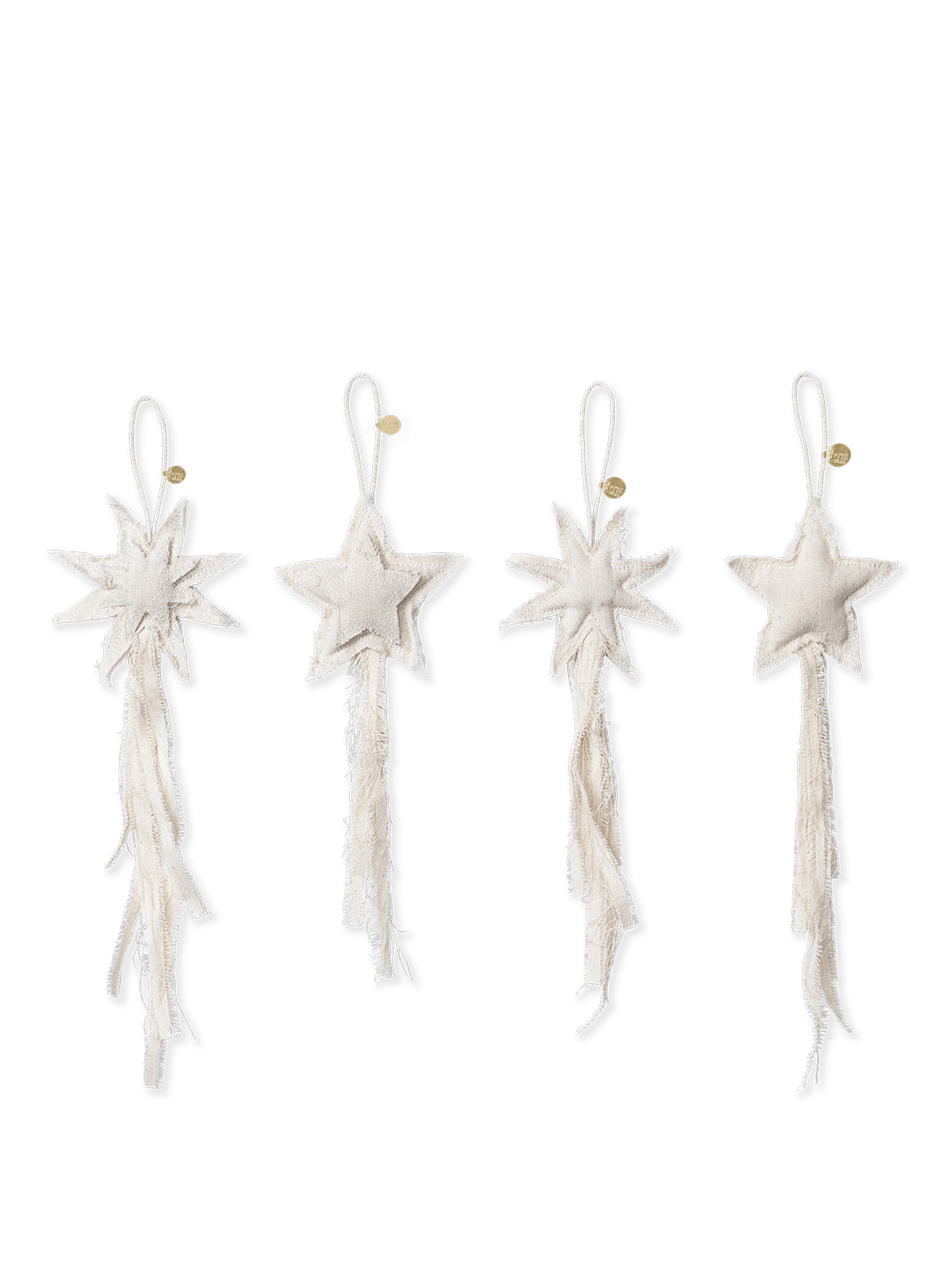 Vela Star Ornaments - Set of 4 - Natural | Ferm Living