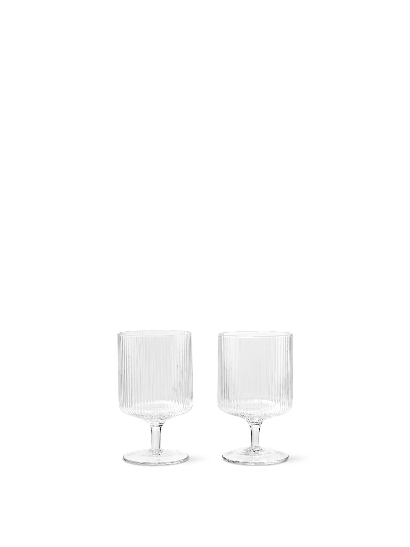 Ripple Wine Glasses - Set of 2 - Clear