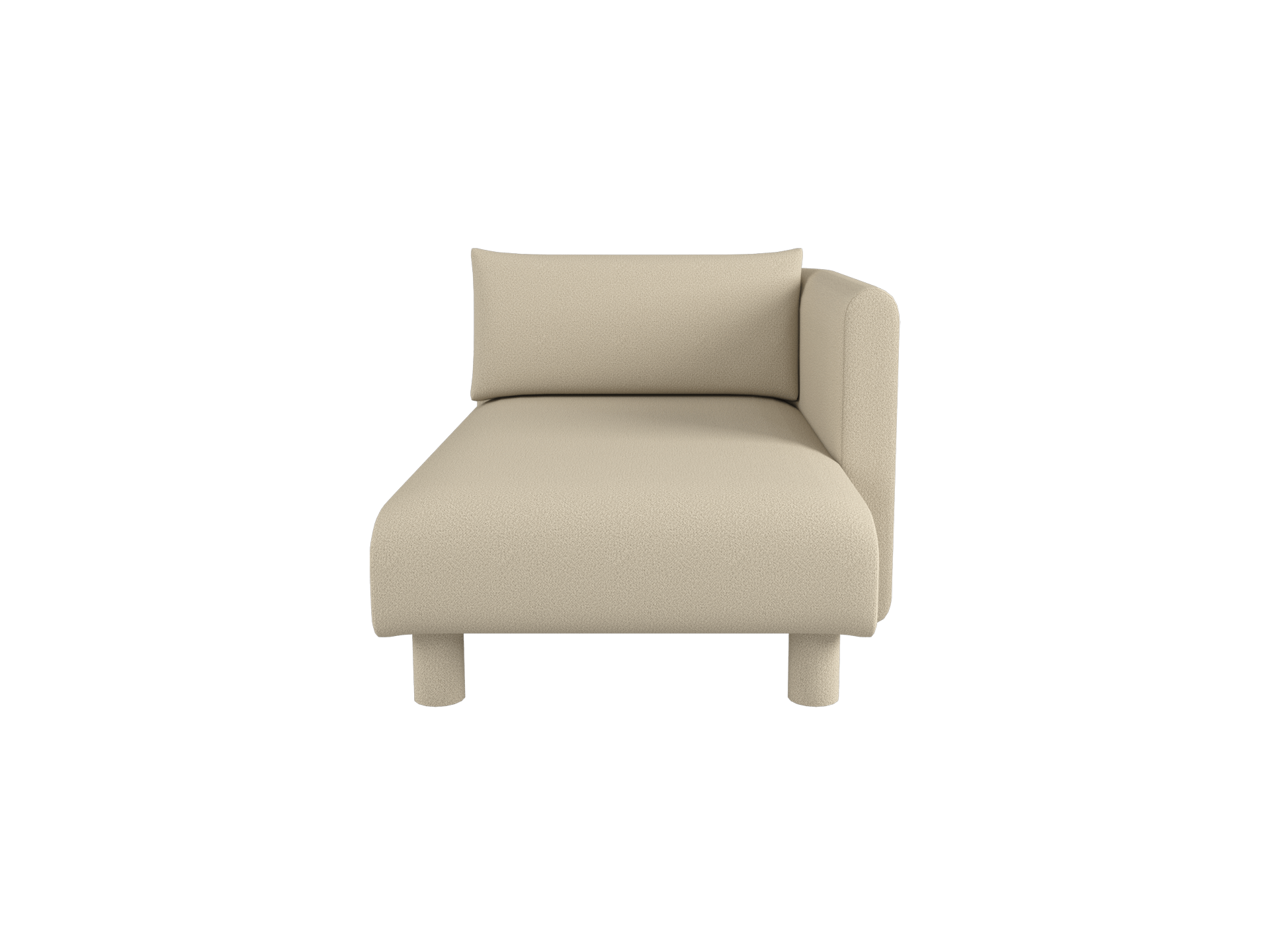 Dase Sofa Chaise Longue Right - Grain - Cashmere