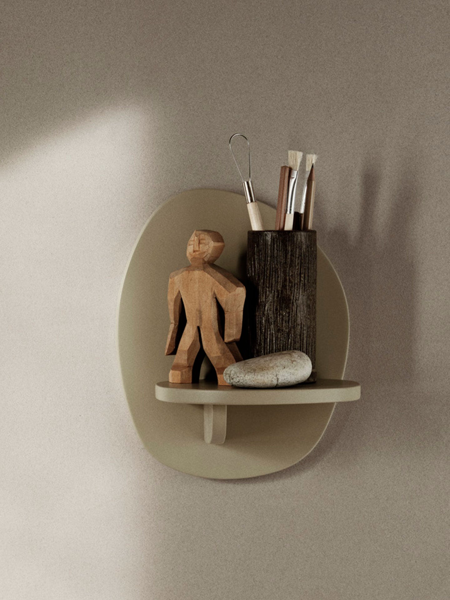 ファームリビング　Pilu wall shelf 25 cm Pilu Shelf - Small - Beige | Ferm Living