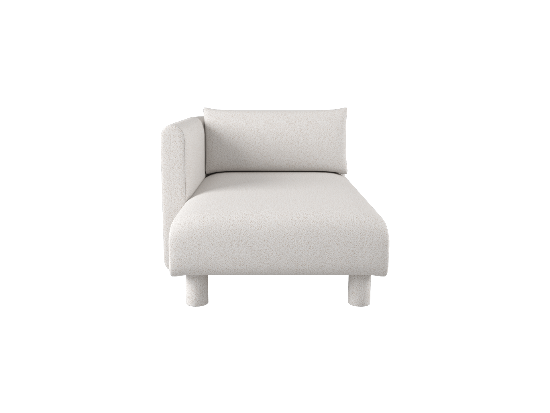 Dase Sofa Chaise Longue Left - Soft Bouclé - Off-white/Sand
