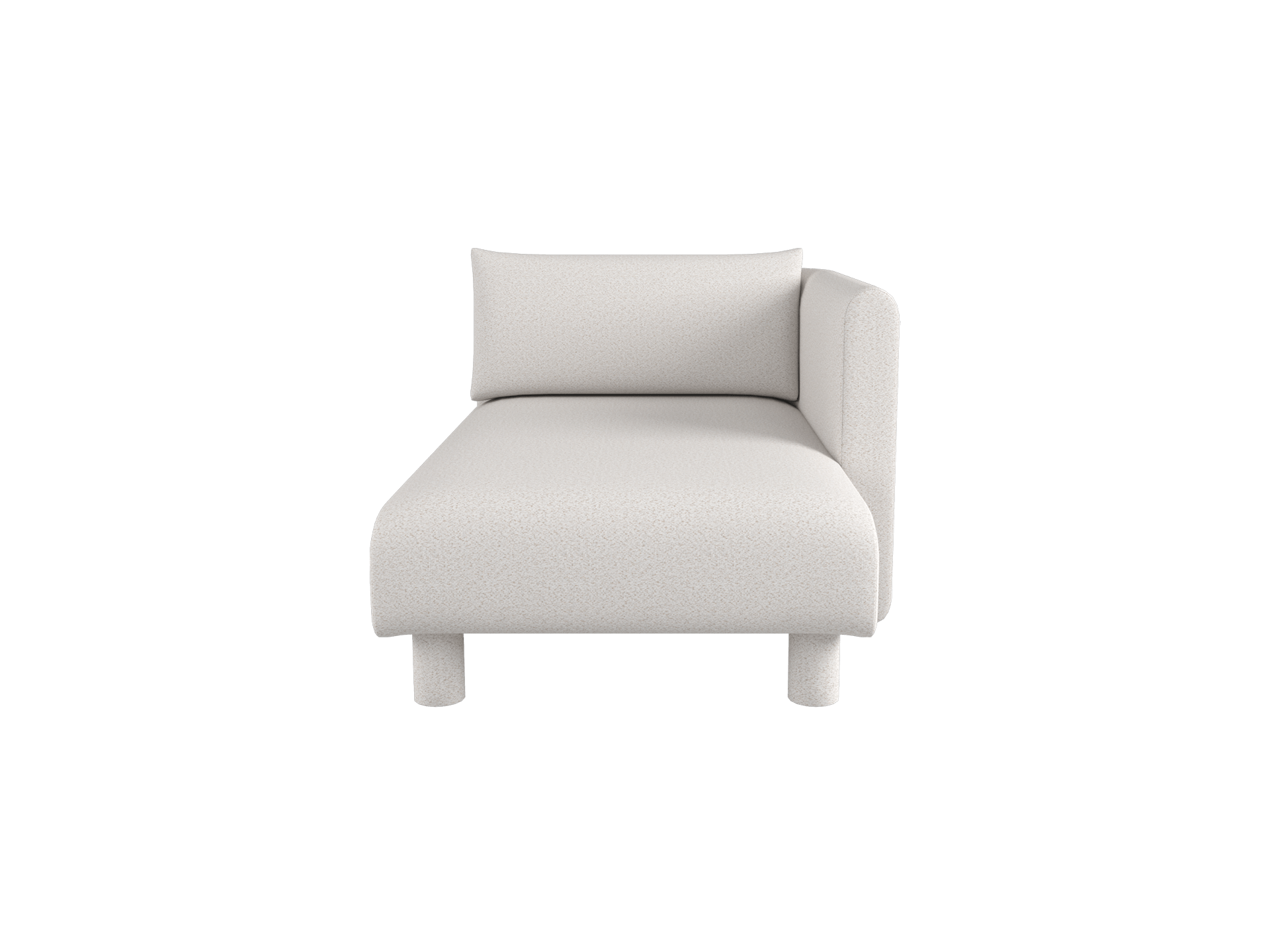 Dase Sofa Chaise Longue Right - Soft Bouclé - Off-white/Sand