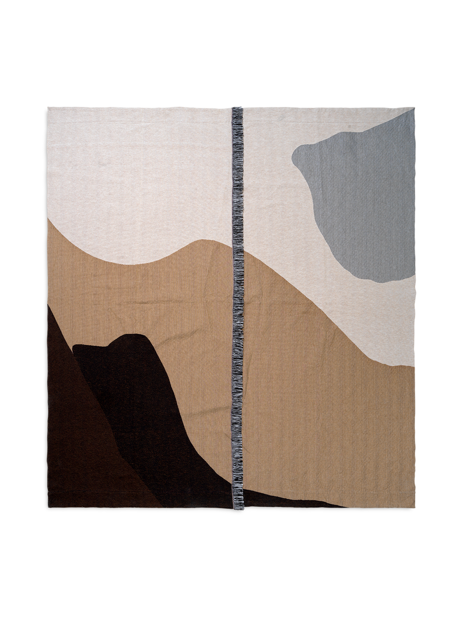 Vista Bedspread in Dark Blue by Ferm Living | traditional tapestry