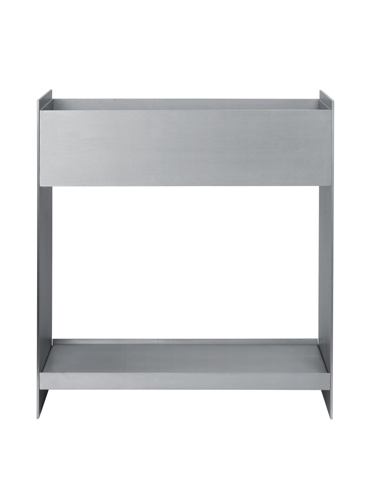 Lager Plant Box with Shelf - Aluminium