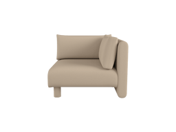 Dase Sofa Corner en Tonus blanco roto con respaldo tapizado y cojín