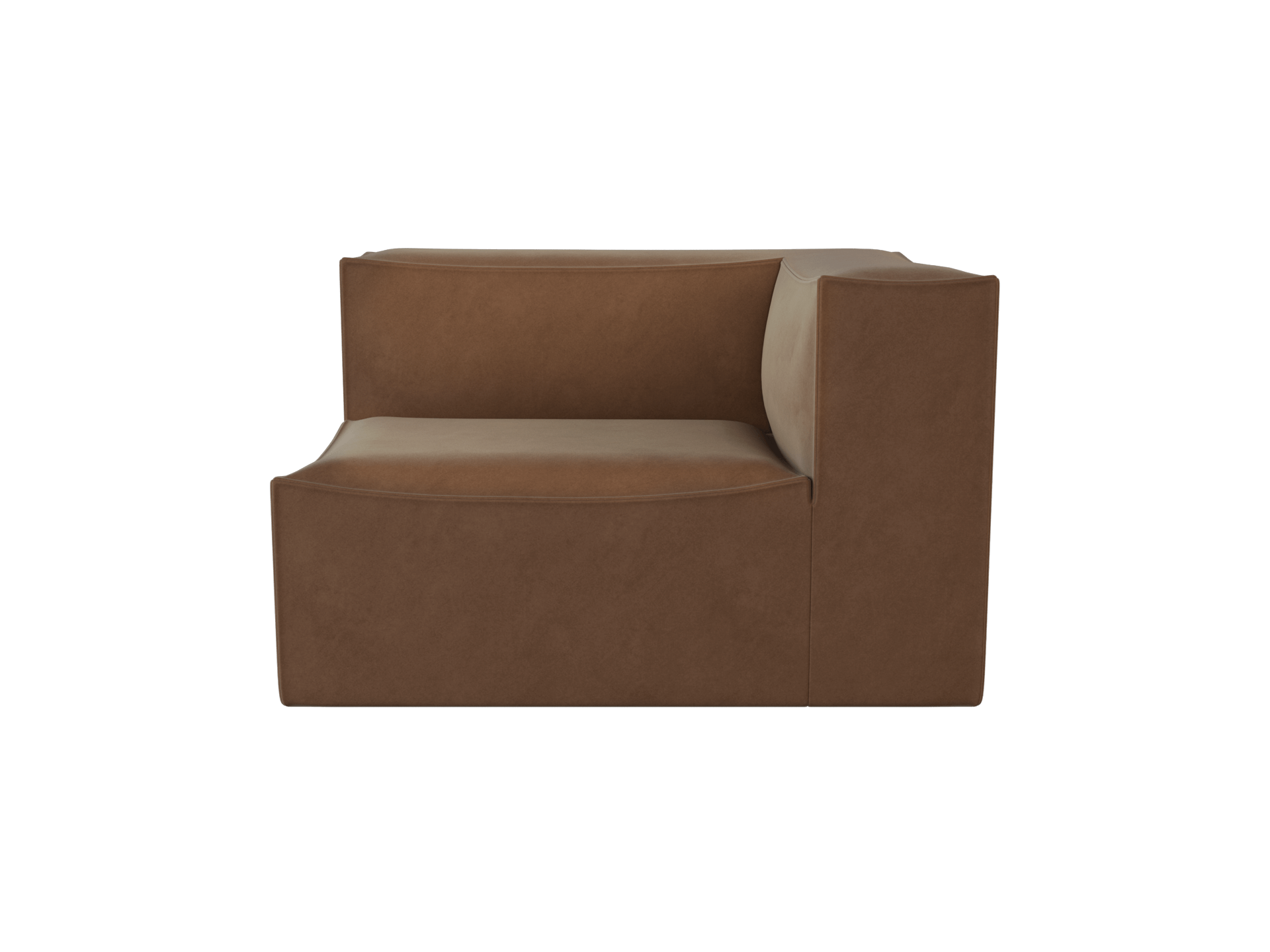 Catena Sofa Armrest Right S401 - Rich Velvet - Soft Brown