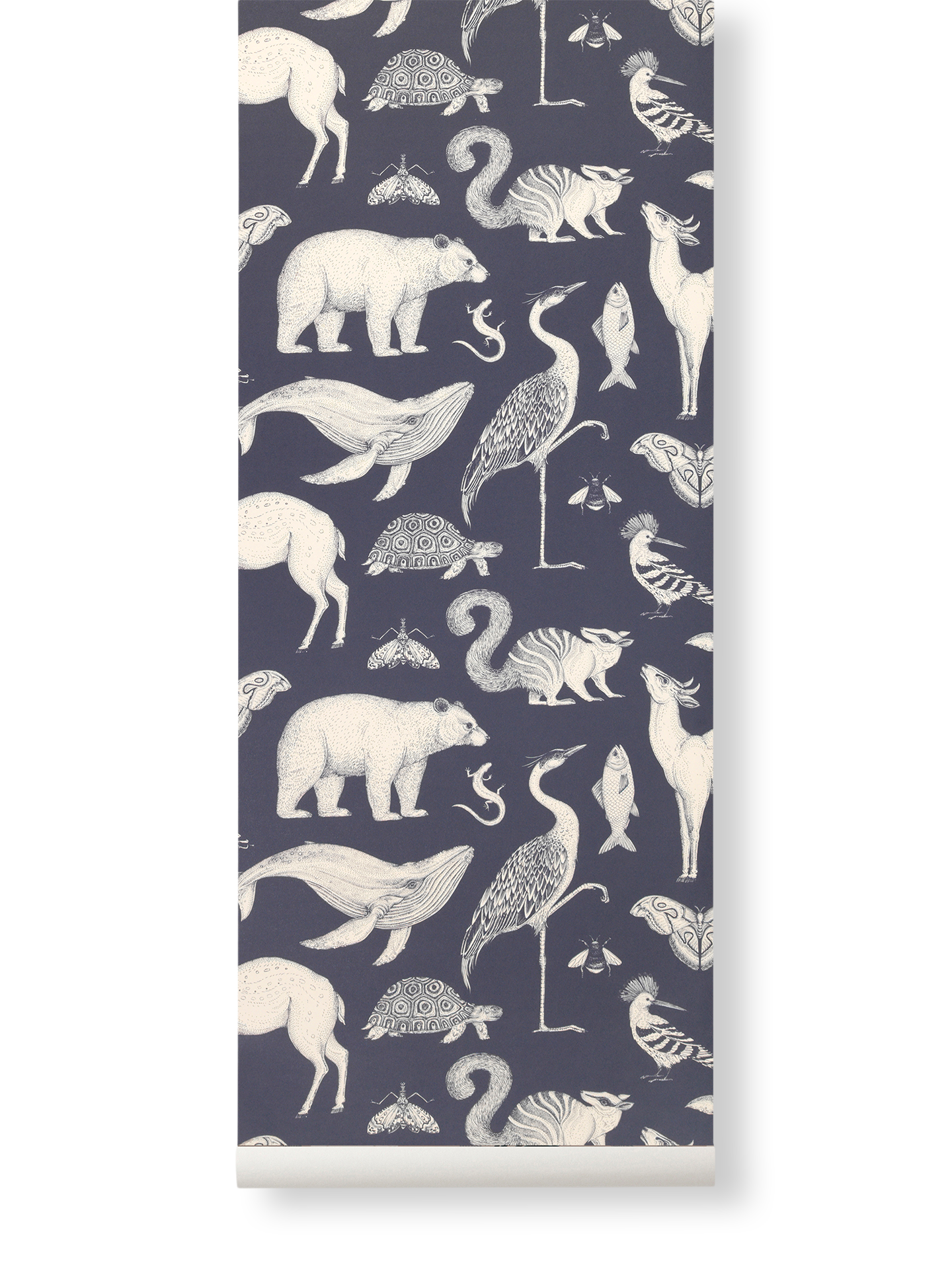 Katie Scott Wallpaper - Animals - Dark Blue
