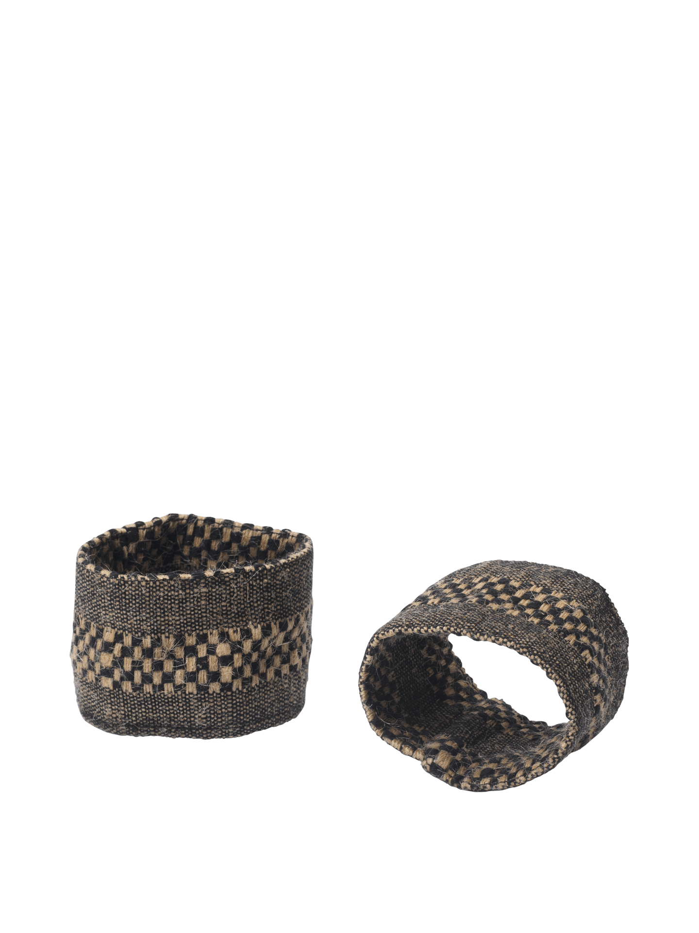 Gather Napkin Rings - Set of 2 - Black/Natural