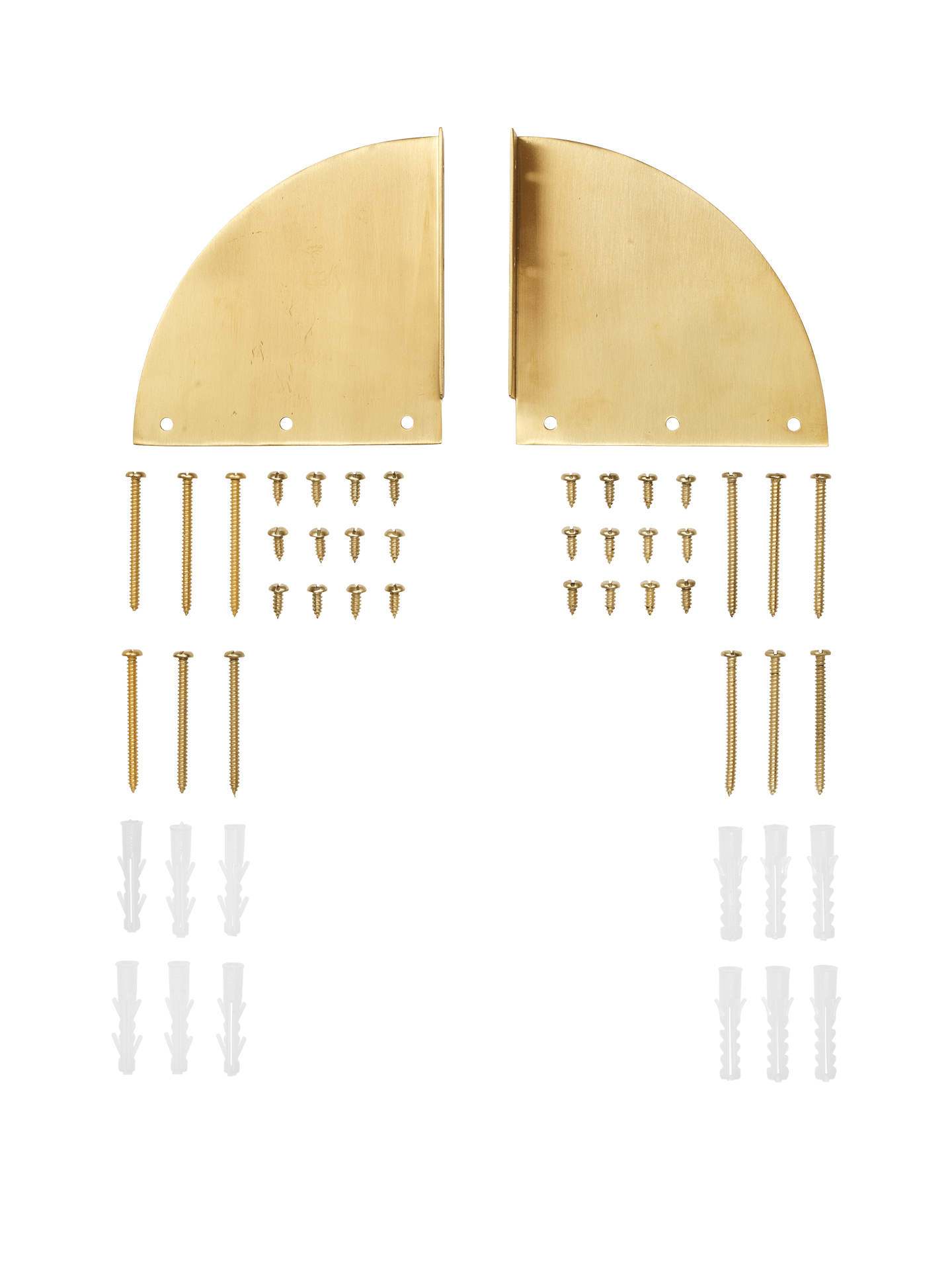 Sector Desk Brackets - Large - Brass