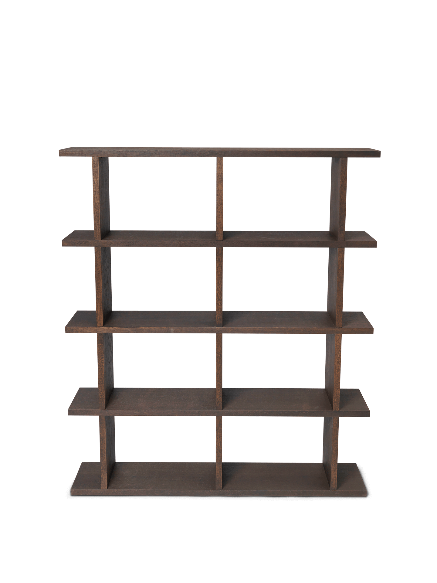 Kona Bookcase - 2x4 - Dark Stained Oak