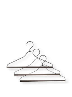 Coat Hanger 3er-Set in Schwarz mit Querstreben, überlappend gezeigt