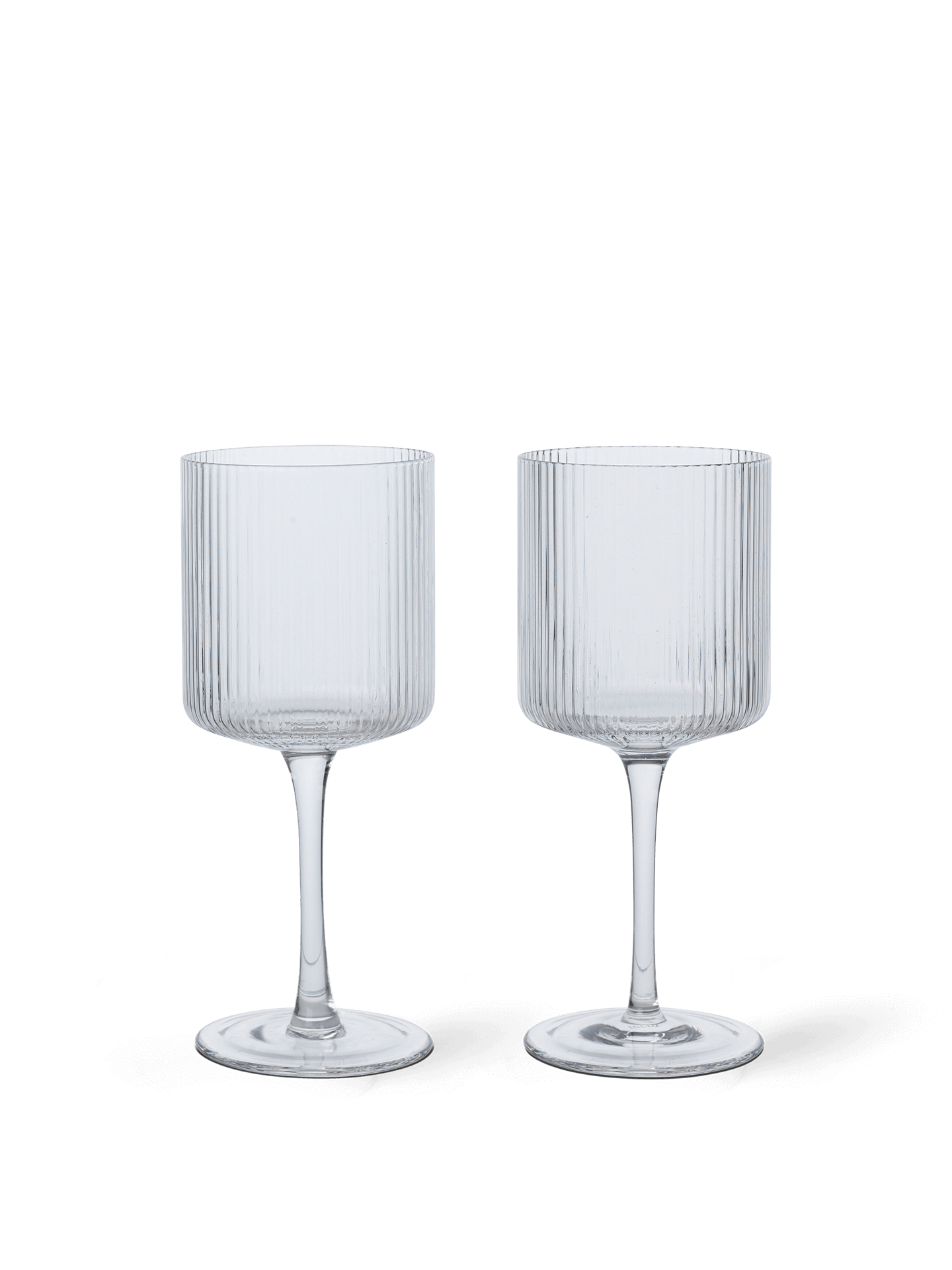 Ripple White Wine Glasses - Set of 2 - Clear