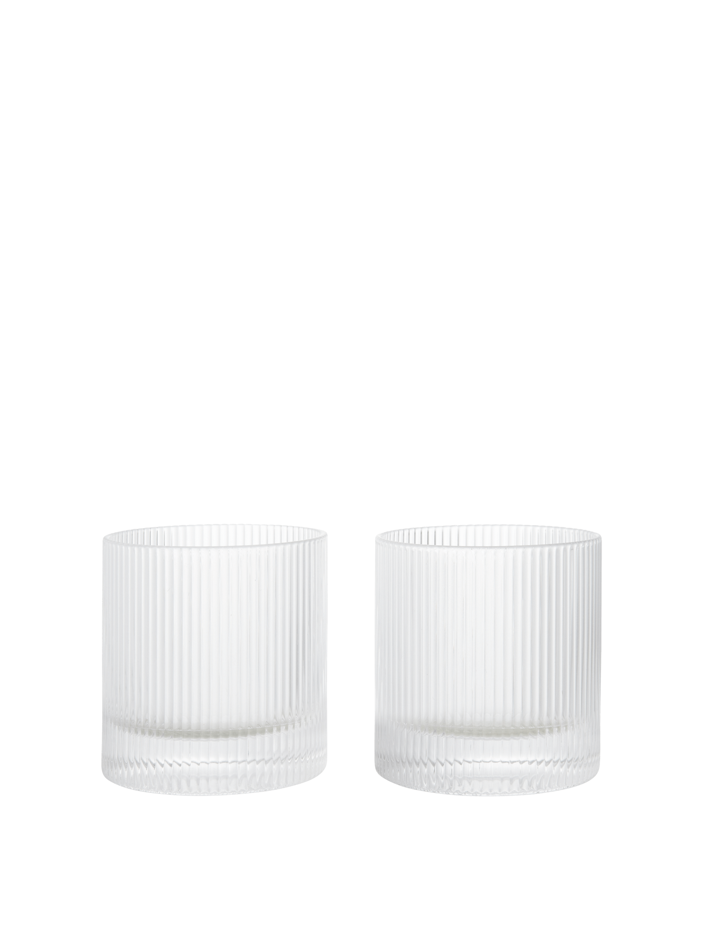 Ripple Tumbler Glasses - Set of 2 - Clear