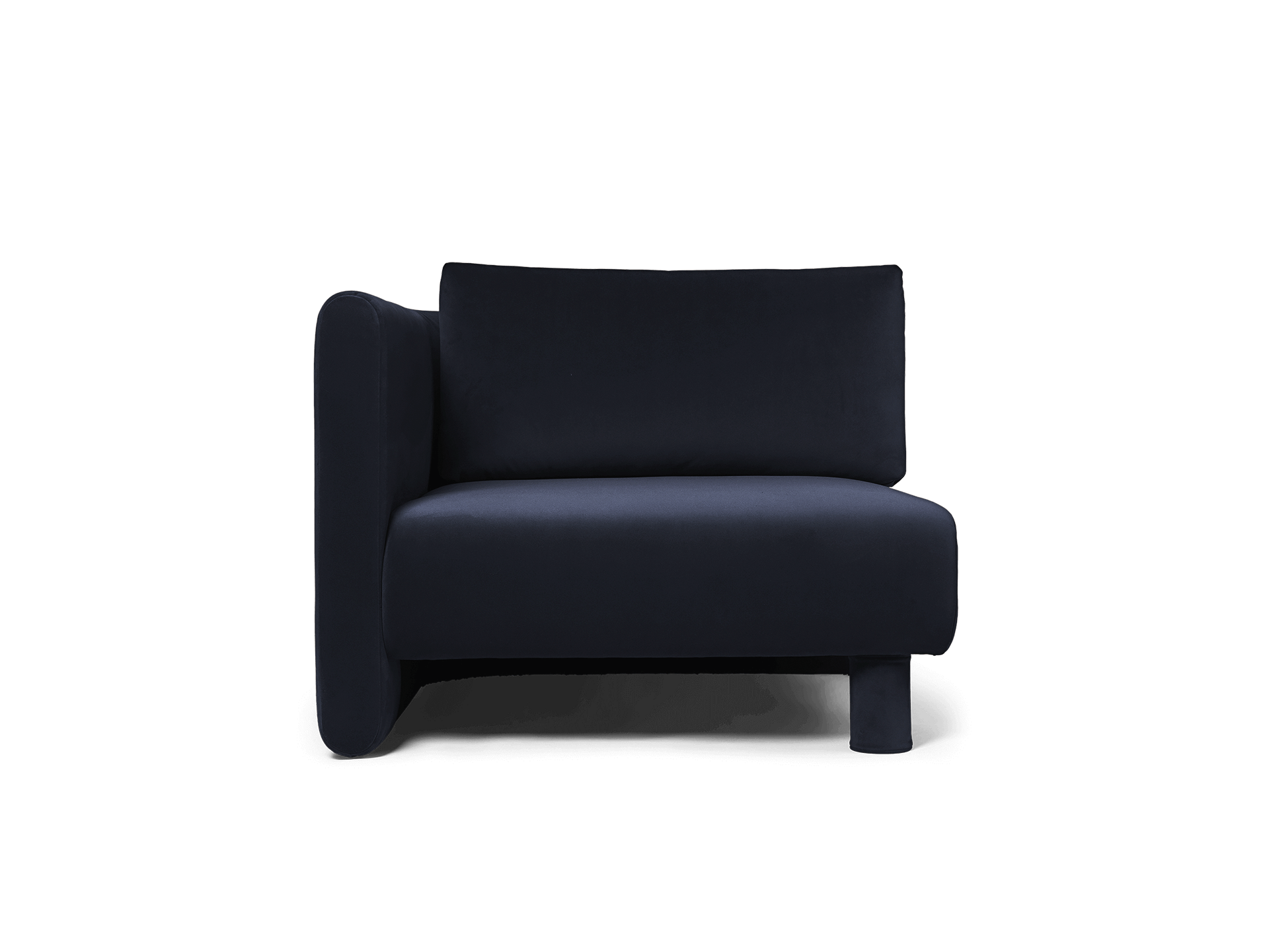 Dase Sofa Armrest Left - Rich Velvet - Navy
