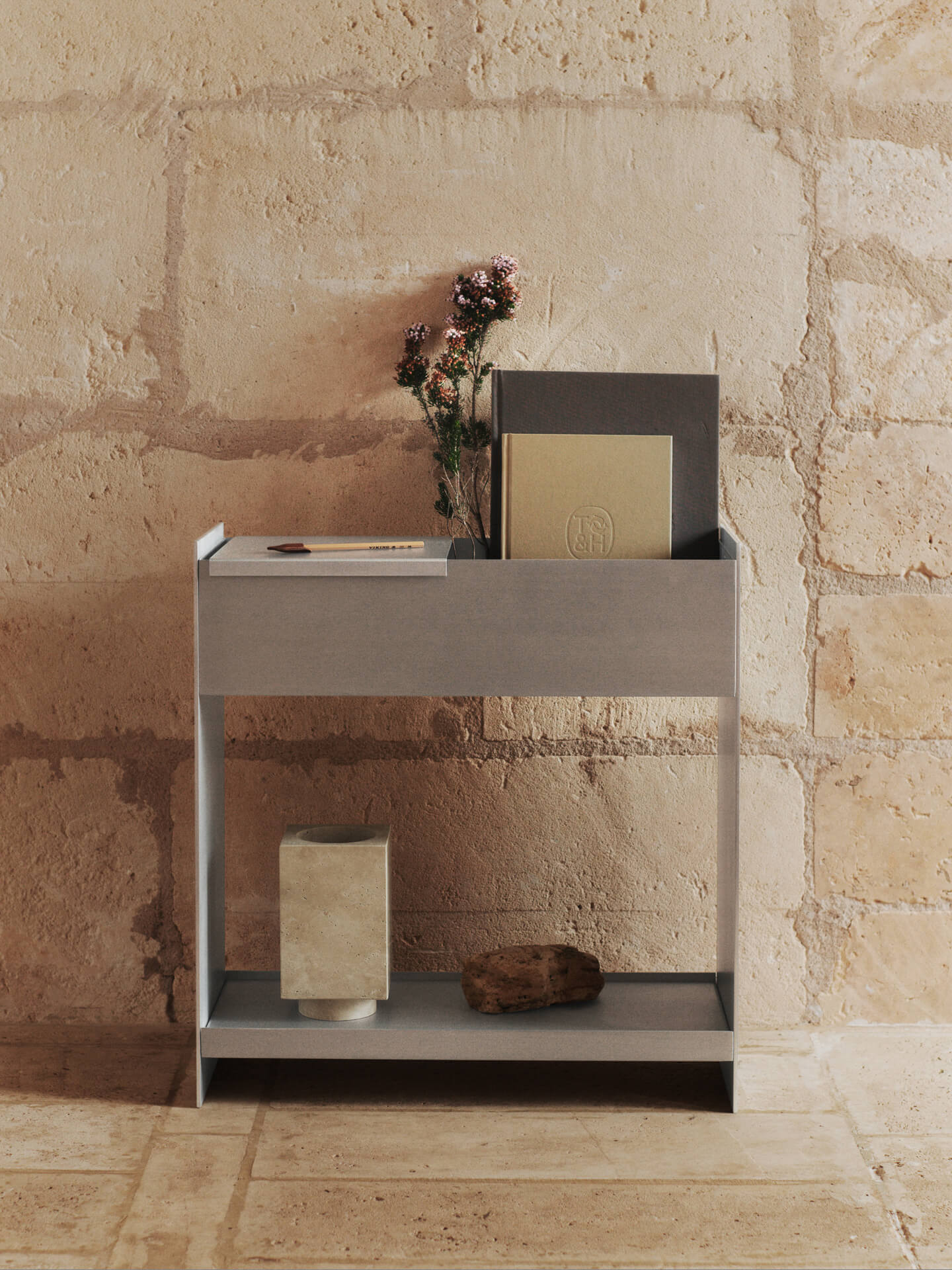 Lager Plant Box with Shelf - Aluminium – Ferm Living