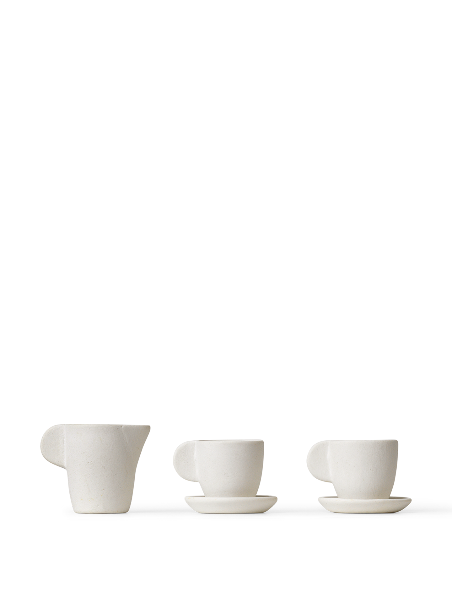 Miniature Tea Set - Ceramic - Off-White
