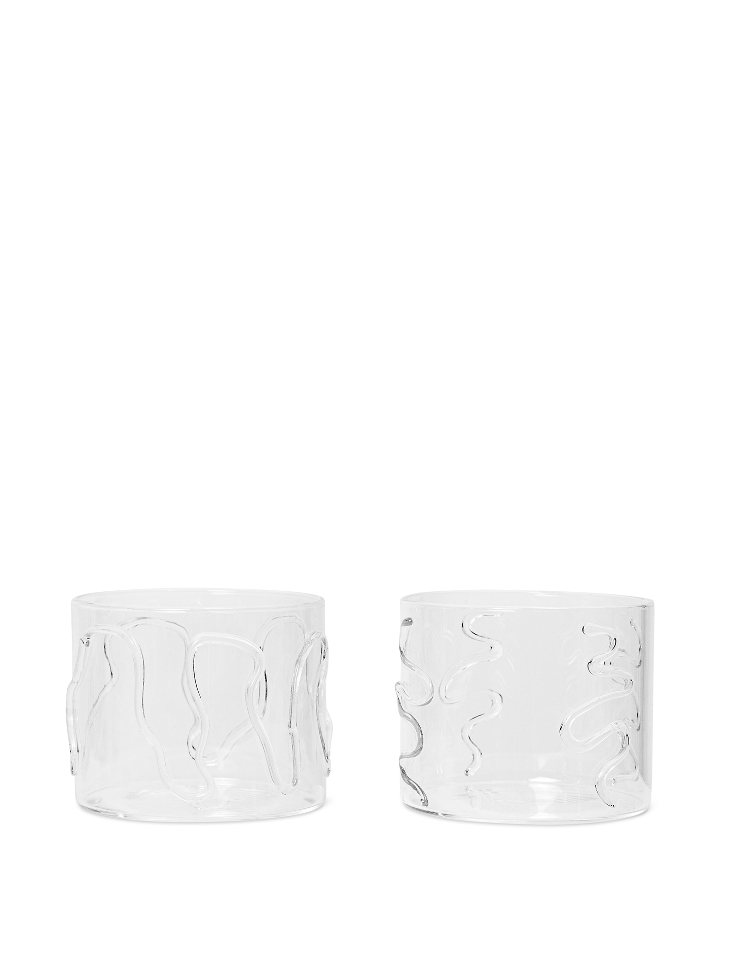 Doodle Glasses - Set of 2 - Low - Clear